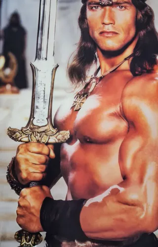 Bandera XXL Conan Destructor Arnold Schwarzenegger