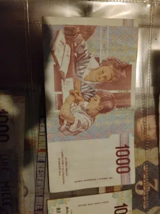 2 billetes 1000 Lire Mille Italia