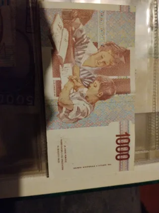2 billetes 1000 Lire Mille Italia