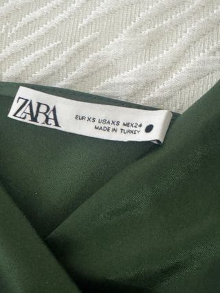 Vestido Zara Fiesta Verde