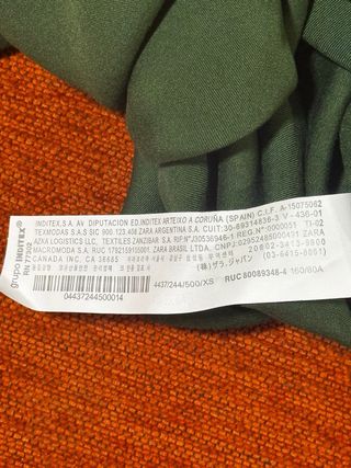 Vestido Zara Fiesta Verde