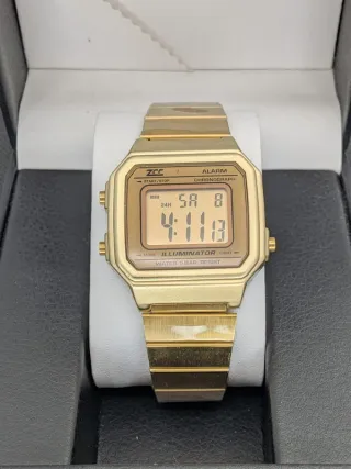 Orologio digitale ZCC oro vintage