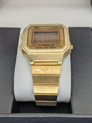 Orologio digitale ZCC oro vintage