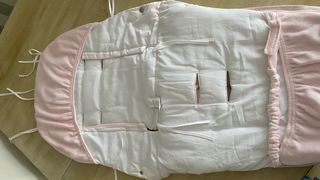 Saco universal silla bebé rosa lunares