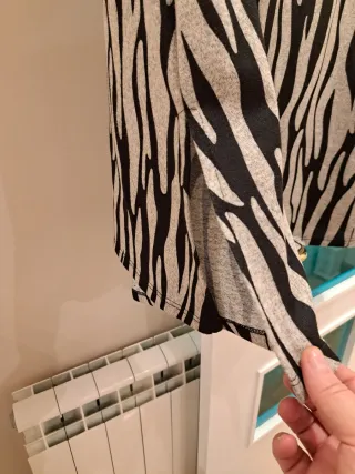 Falda larga estampada cebra