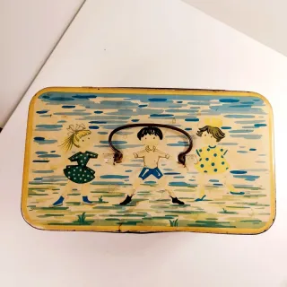 Scatola Latta Vintage Bertolini Bambini