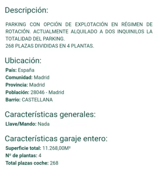 ▪Varios Parking en Venta en el Centro de Madrid