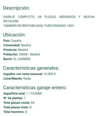 ▪Varios Parking en Venta en el Centro de Madrid