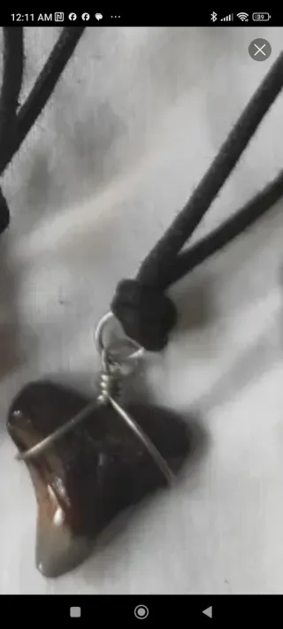 Colgante Diente Tiburón Engarce Alámbrico