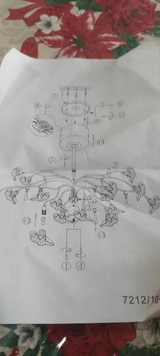 Lampadario moderno argento e cristallo