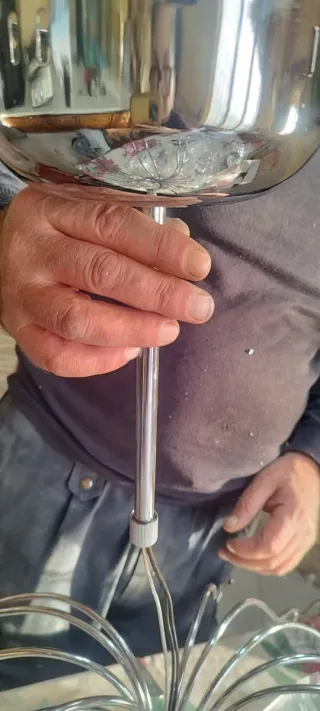 Lampadario moderno argento e cristallo