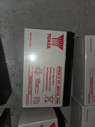 8 Baterías Yuasa NPW36-12 12V 36W