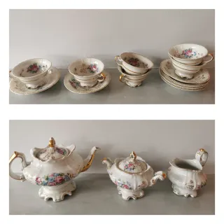 Juego de café porcelana Santa Clara