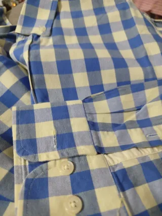 Camisa de cuadros azul
