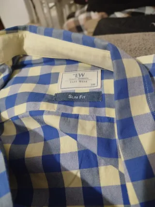 Camisa de cuadros azul