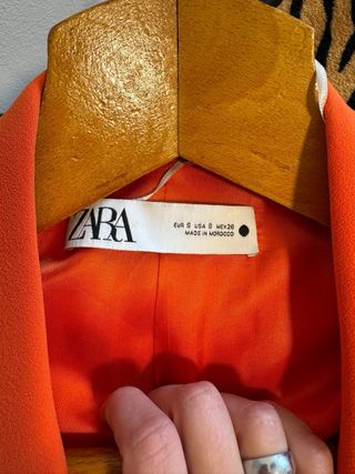 Completo elegante giacca e pantalone Zara arancion