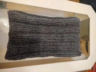 Braga de lana para cuello gris