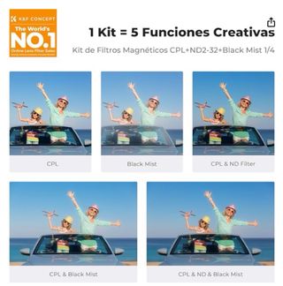 Filtros magnéticos K&F Concept 82mm VND+CPL+MST