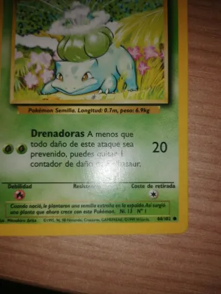 Carta Pokémon Bulbasaur Básico