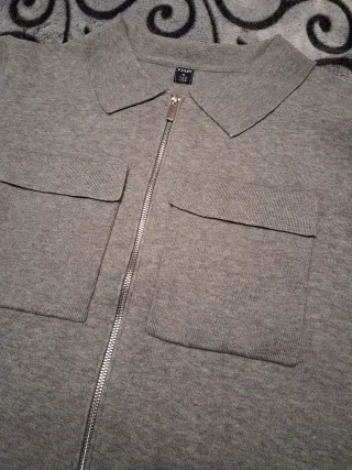 Chaqueta gris lana Kiabi