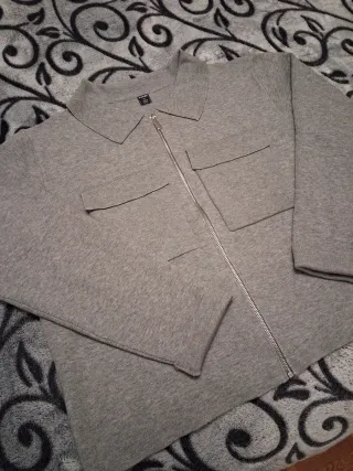 Chaqueta gris lana Kiabi