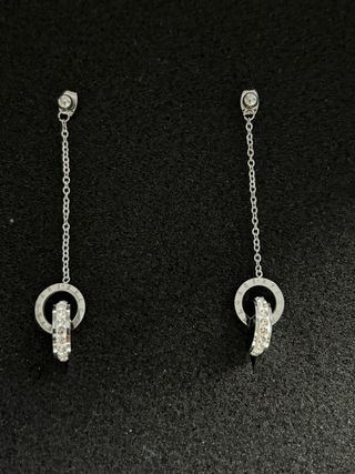 Orecchini Bvlgari Anelli Argento e Bianchi