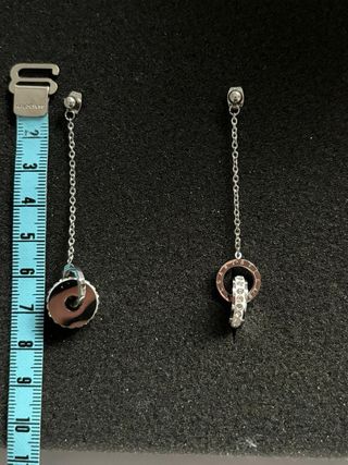 Orecchini Bvlgari Anelli Argento e Bianchi