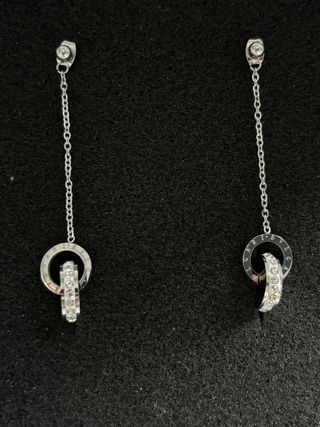 Orecchini Bvlgari Anelli Argento e Bianchi