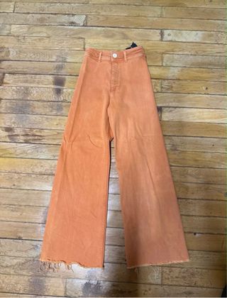 Pantalón Zara Marine Straight Naranja Talla S