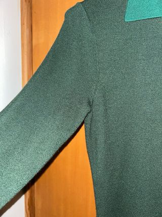 Vestido Karl Lagerfeld Verde Manga Longa