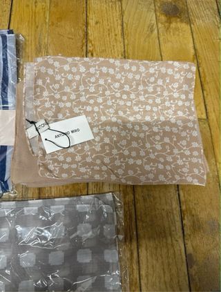 Bufanda Aïta rayas azul y gris