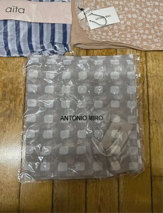 Bufanda Aïta rayas azul y gris