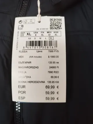 Chaleco Springfield Talla XL azul marino