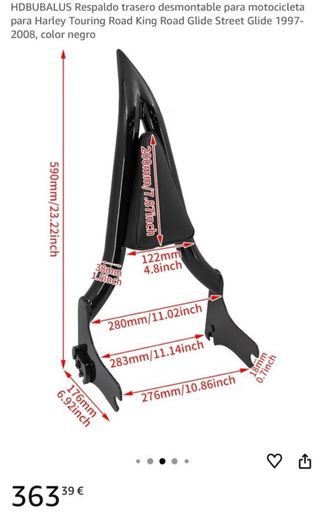 Respaldo Desmontable Harley Davidson (Nuevo)