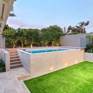 Piscina de obra 4x3m con escaleras