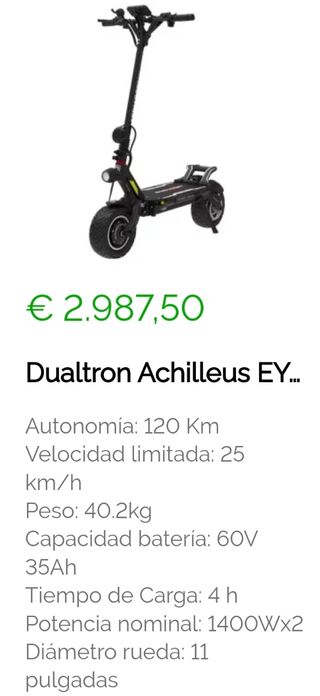 Dualtron Achilleus Ey4 35AH 2024