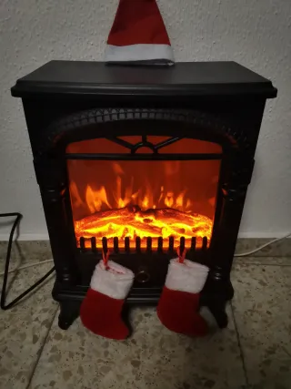 Chimenea Eléctrica Decorativa Negra