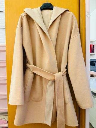 Abrigo lana reversible Laserre Beige/Nude