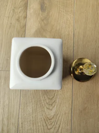 Tibor Cerámica Geométrico Blanco y Negro