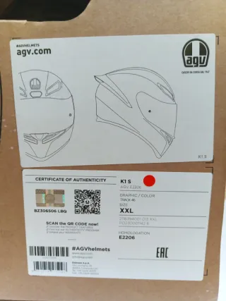 Casco AGV Dainese Talla XXL Negro Amarillo