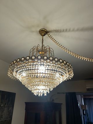 LÀMPARA CRISTAL VINTAGE