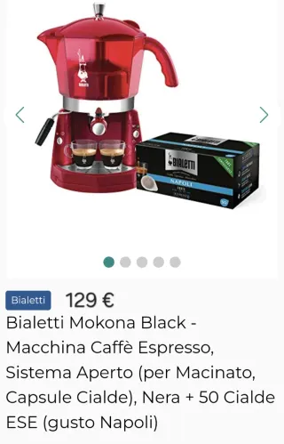 Moka Bialetti Rossa Caffè Espresso Usata