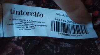 Vestido floral de viscosa manga larga