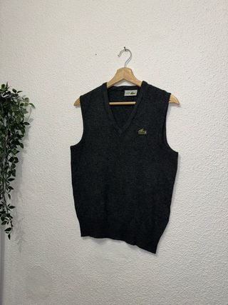 Chaleco Lacoste Gris Talla S Mujer