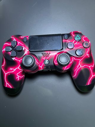 Mando PS4 Nuevo Diseño Rayo Rosa