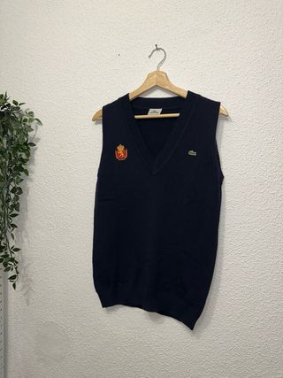 Chaleco Lacoste Negro Talla L Mujer