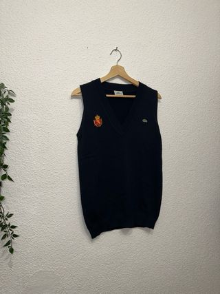 Chaleco Lacoste Negro Talla L Mujer