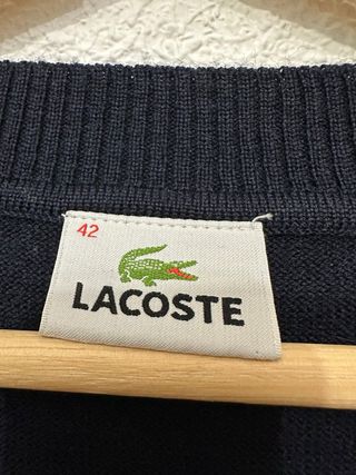 Chaleco Lacoste Negro Talla L Mujer