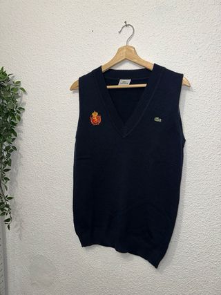 Chaleco Lacoste Negro Talla L Mujer
