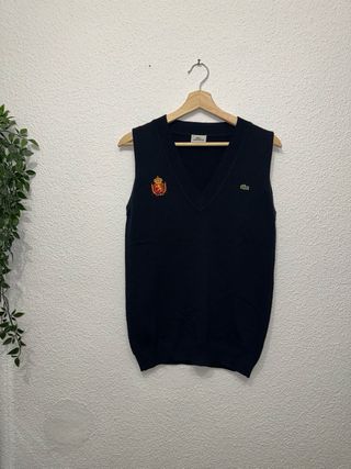 Chaleco Lacoste Negro Talla L Mujer